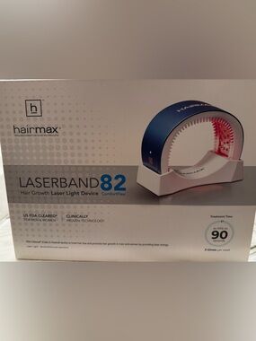 HairMax LaserBand 82 Hair Growth Laser Light Device - Blue/White